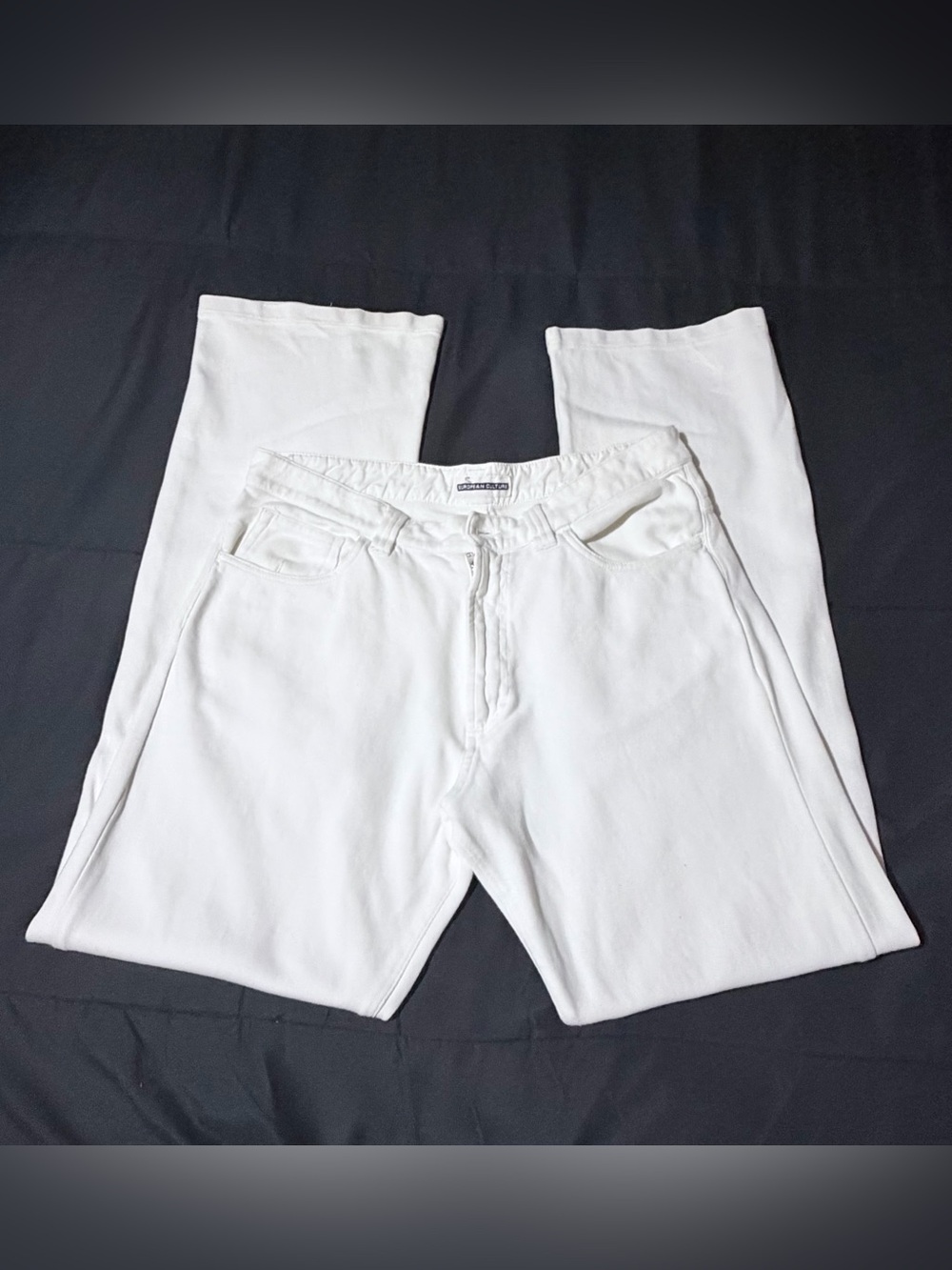 European Culture White Relaxed unisex Jeans size 32 (man’s size)